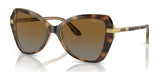 Vogue VO5479S Sunglasses Striped Dark Havana /  Grey Gradient Brown (Polarized)