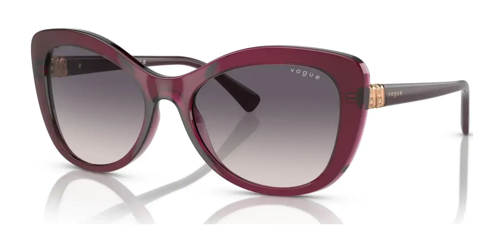 Vogue VO5515SB Sunglasses Transparent Cherry / Pink Gradient Dark Grey