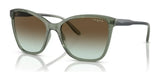 Vogue VO5520S Sunglasses Transparent Mallard Green / Green Gradient Dark Brown