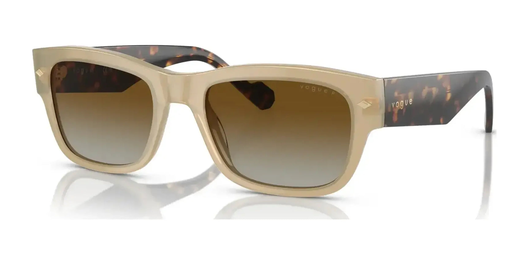 Vogue VO5530S Sunglasses Opal Beige / Gradient Brown (Polarized)