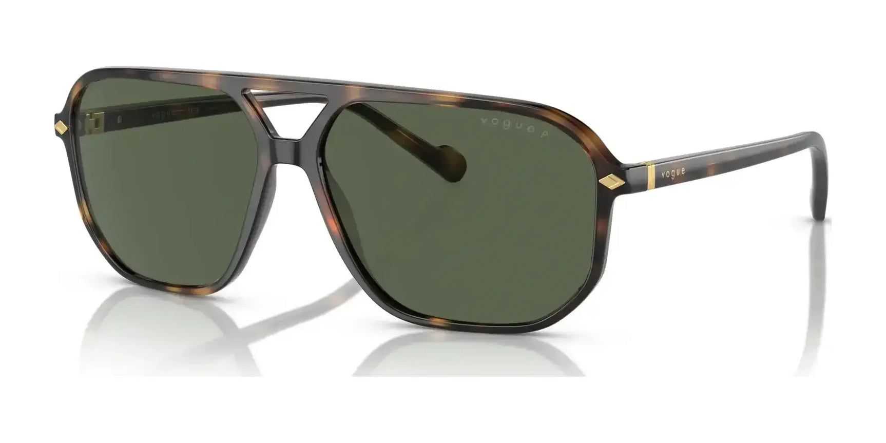 Vogue VO5531S Sunglasses Total Dark Havana / Dark Green (Polarized)