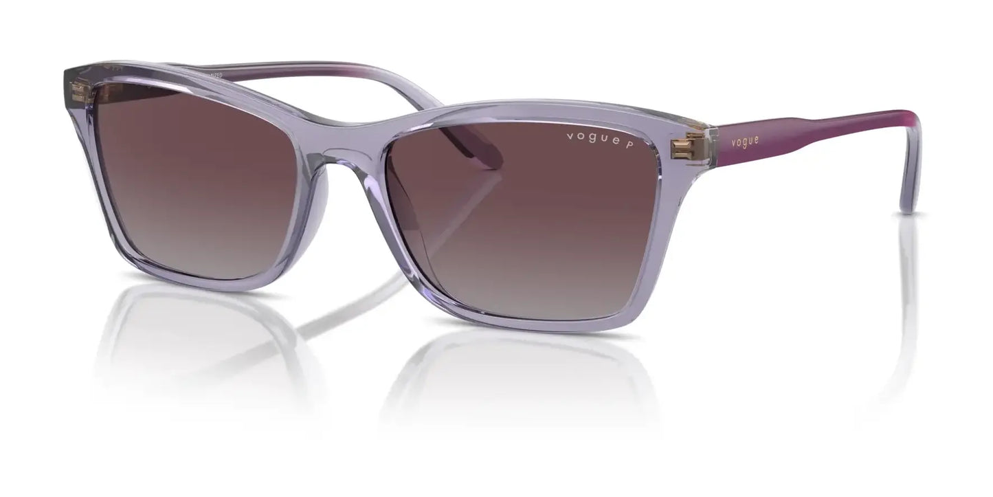 Vogue VO5551S Sunglasses Transparent Purple / Grey Gradient Violet Polarized
