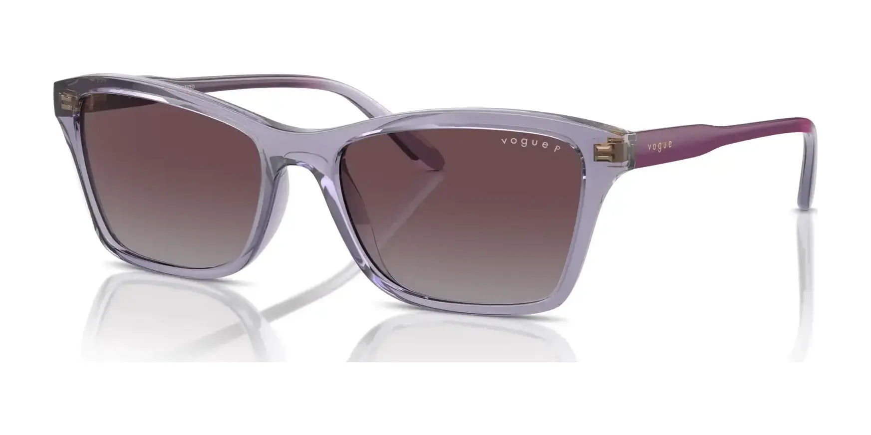 Vogue VO5551S Sunglasses Transparent Purple / Grey Gradient Violet Polarized