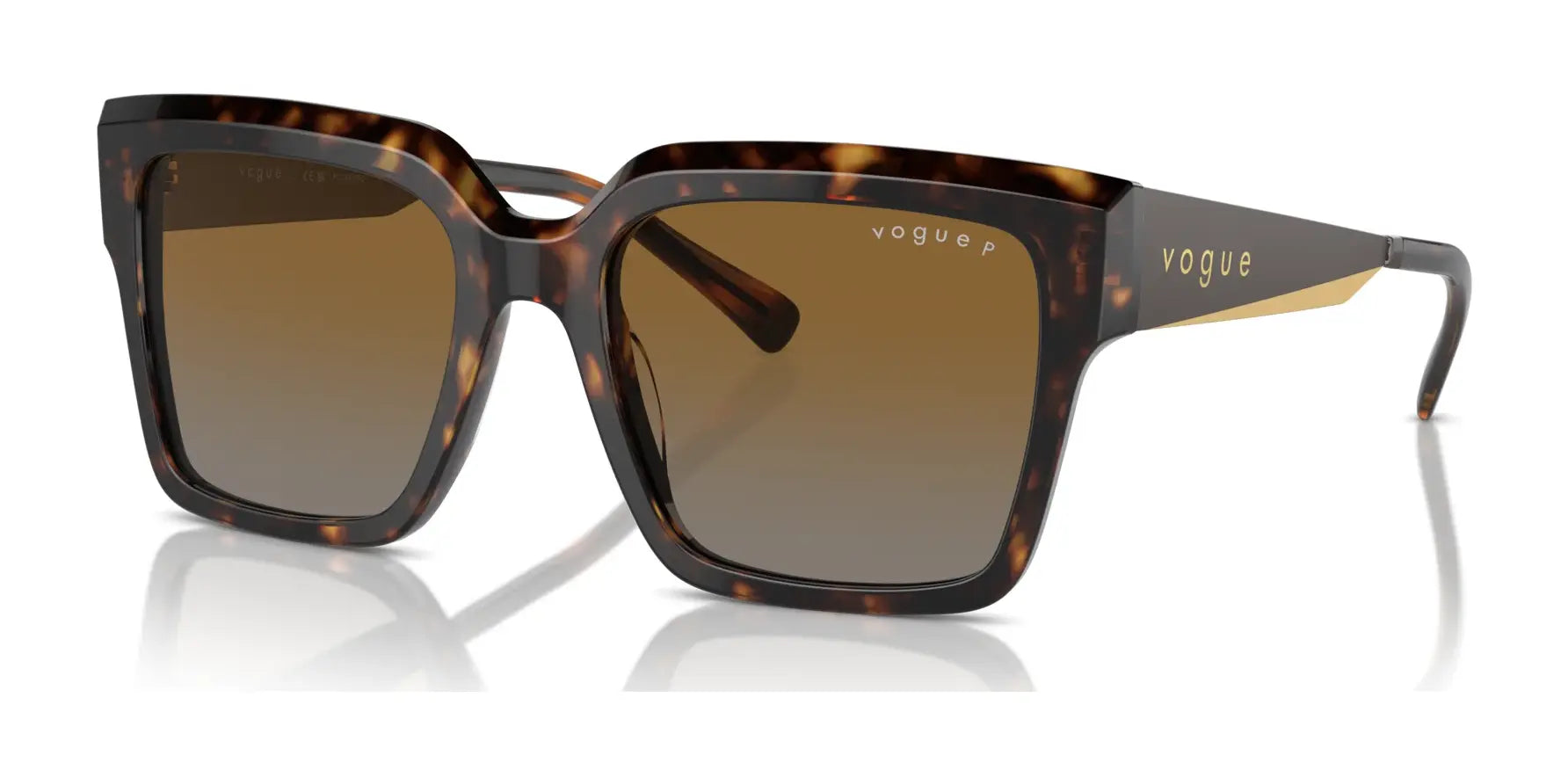 Vogue VO5553S Sunglasses Dark Havana / Gradient Brown Polarized