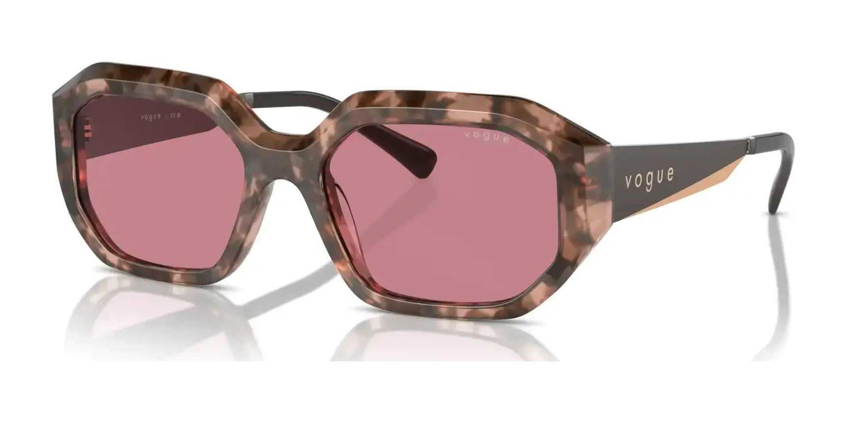 Vogue VO5554S Sunglasses Rose Tortoise / Dark Violet