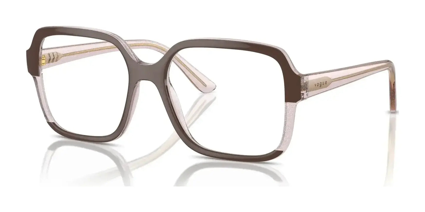 Vogue VO5555 Eyeglasses Brown / Transparent Rose Glitter