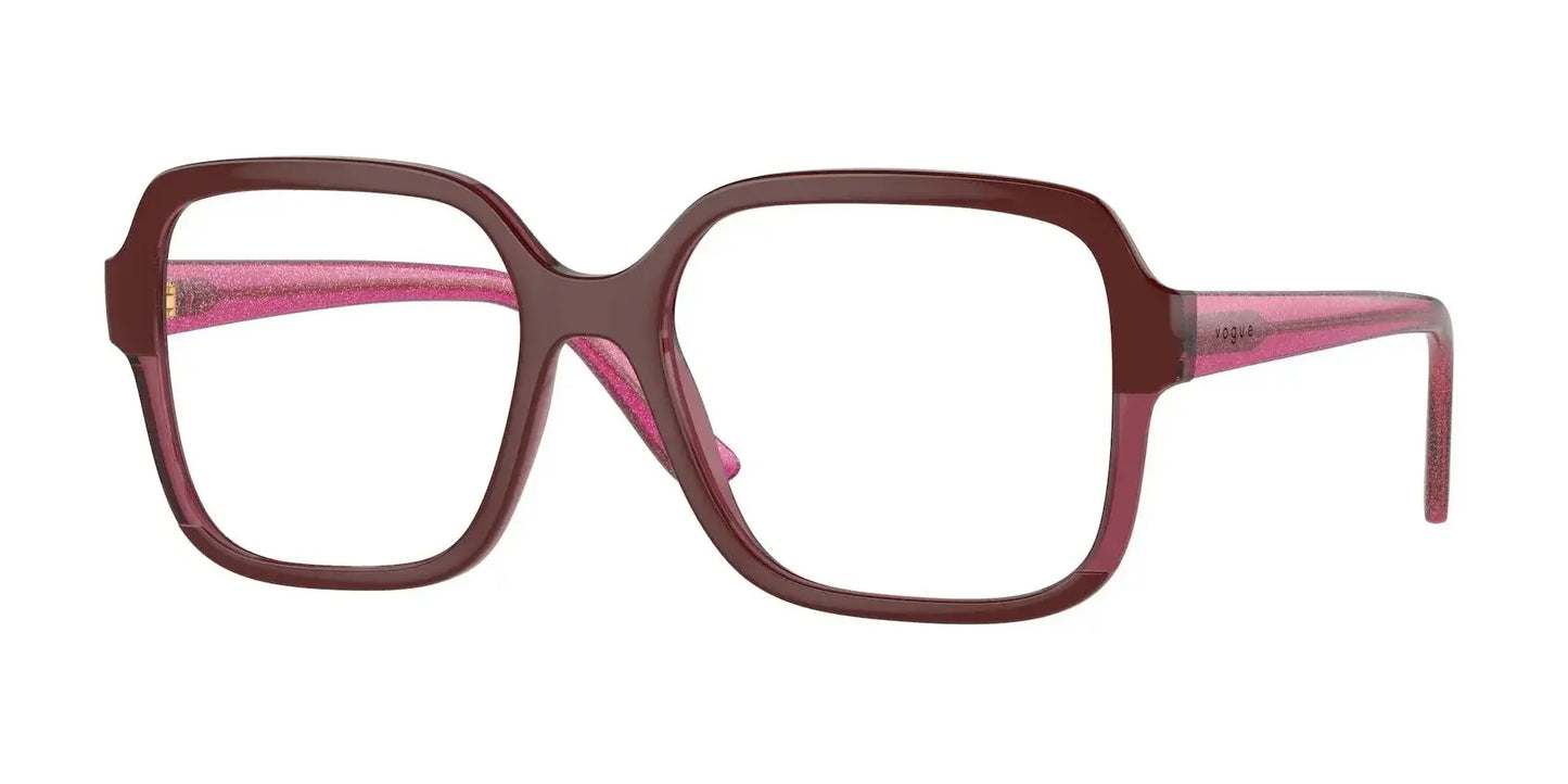 Vogue VO5555F Eyeglasses Top Bordeaux / Transparent Fuchsia