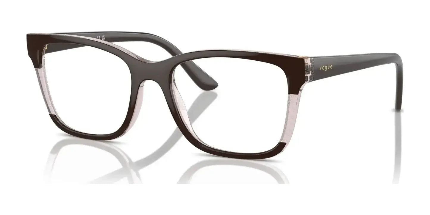 Vogue VO5556 Eyeglasses Brown / Transparent Rose Glitter