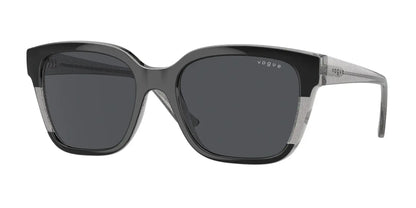 Vogue VO5558S Sunglasses Black / Transparent Grey Glitter / Dark Grey