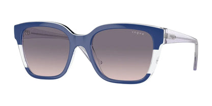Vogue VO5558SF Sunglasses Top Blue / Transparent Grey / Pink Gradient Dark Violet