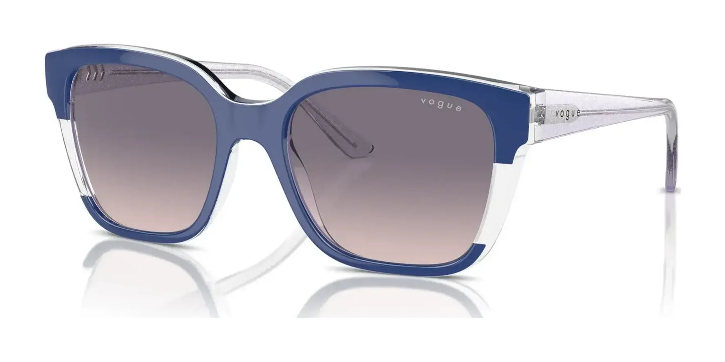 Vogue VO5558SF Sunglasses Top Blue / Transparent Grey / Pink Gradient Dark Violet