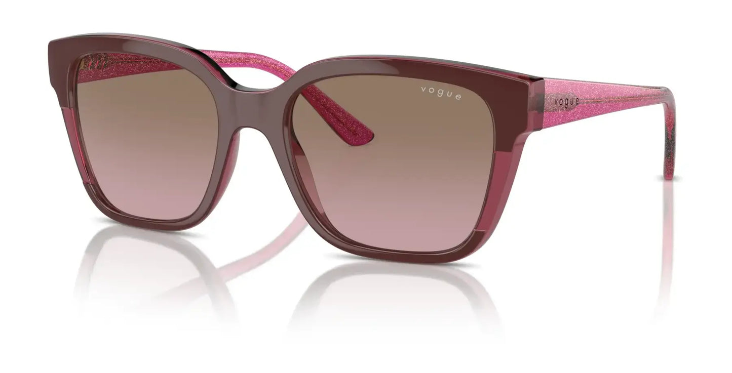 Vogue VO5558SF Sunglasses Top Bordeaux / Transparent Fuchsia / Violet Gradient Brown