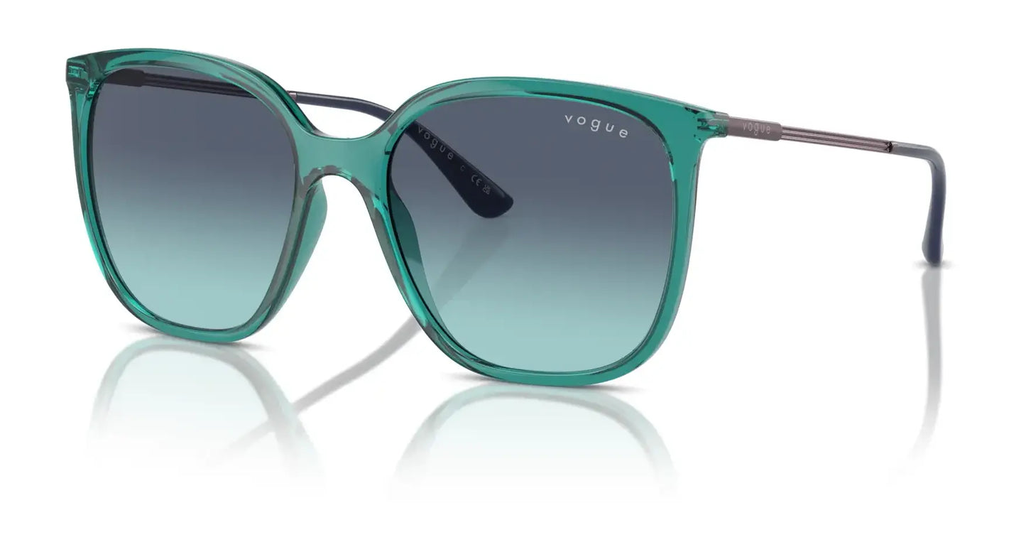 Vogue VO5564S Sunglasses Transparent Petroleum / Azure Gradient Dark Blue