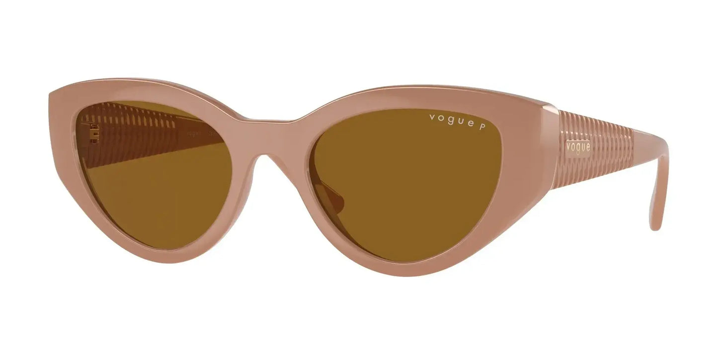 Vogue VO5566S Sunglasses Full Beige / Dark Brown Polarized