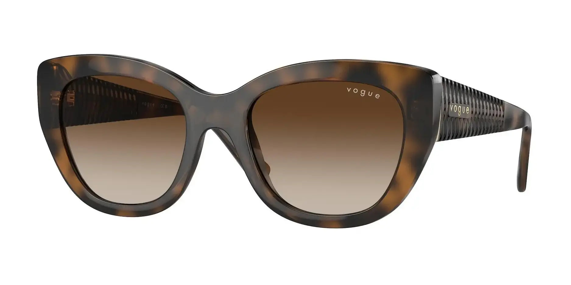 Vogue VO5567S Sunglasses Top Dark Havana / Light Brown / Gradient Brown