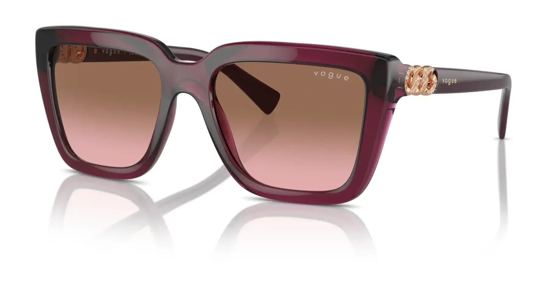Vogue VO5575SB Sunglasses Transparent Cherry / Pink Gradient Brown