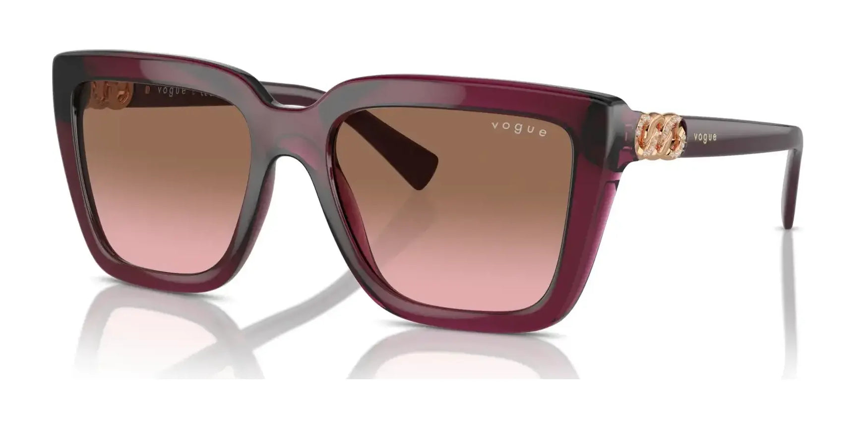 Vogue VO5575SB Sunglasses Transparent Cherry / Pink Gradient Brown