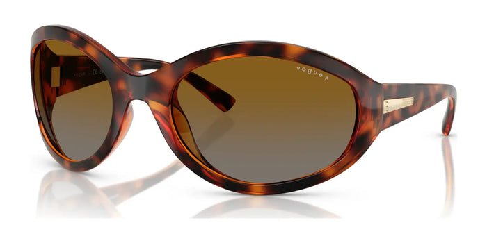 Vogue VO5606S Sunglasses | Size 65 / Dark Havana / Gradient Brown (Polarized) (3P 14%) №W656T5