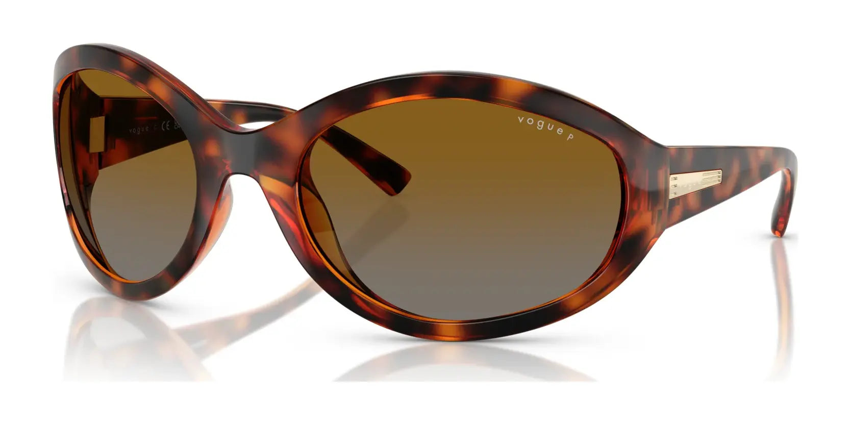 Vogue VO5606S Sunglasses Dark Havana / Gradient Brown  (Polarized)