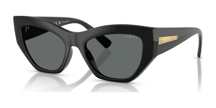 Vogue VO5607S Sunglasses | Size 53 / Black / Dark Grey (Polarized) (3P 10%) №W44/81