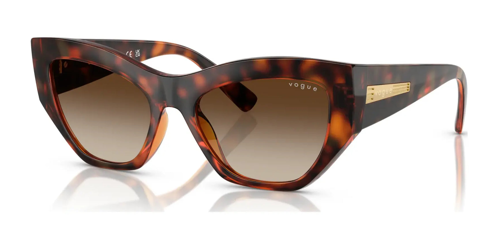 Vogue VO5607S Sunglasses Dark Havana / Gradient Dark Brown