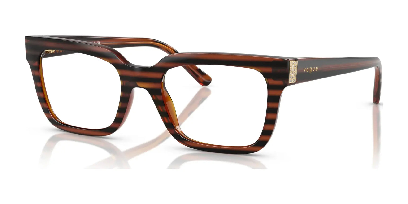 Vogue VO5611B Eyeglasses Striped Brown Havana