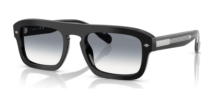 Vogue VO5620S Sunglasses | Size 53 / Black / Clear Gradient Blue (2N)