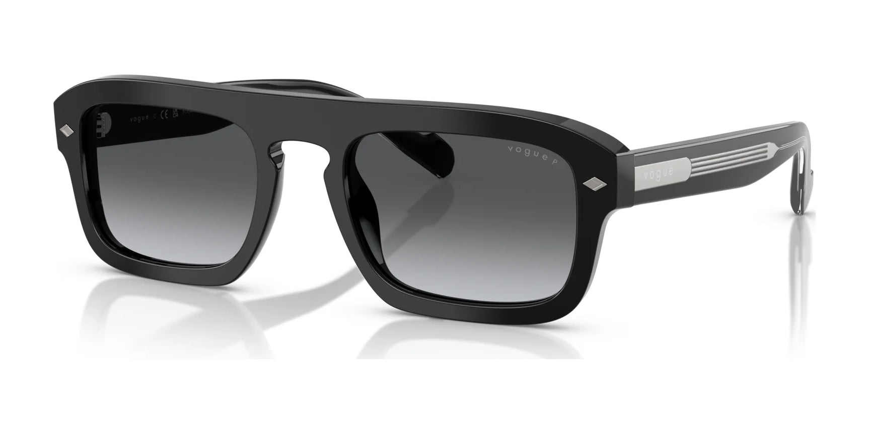 Vogue VO5620S Sunglasses Black / Gradient Grey (Polarized)