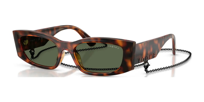 Vogue VO5655SU Sunglasses | Size 53 / Dark Havana / Dark Green (Polarized) (3P 14.7%) №W6569A