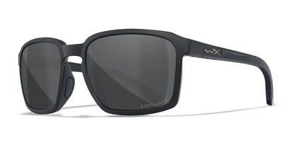 Wiley X ALFA Sunglasses Matte Black / CAPTIVATE™ Polarized Grey