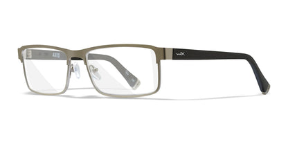 Wiley X AXIS Eyeglasses Matte Silver with Black Temples