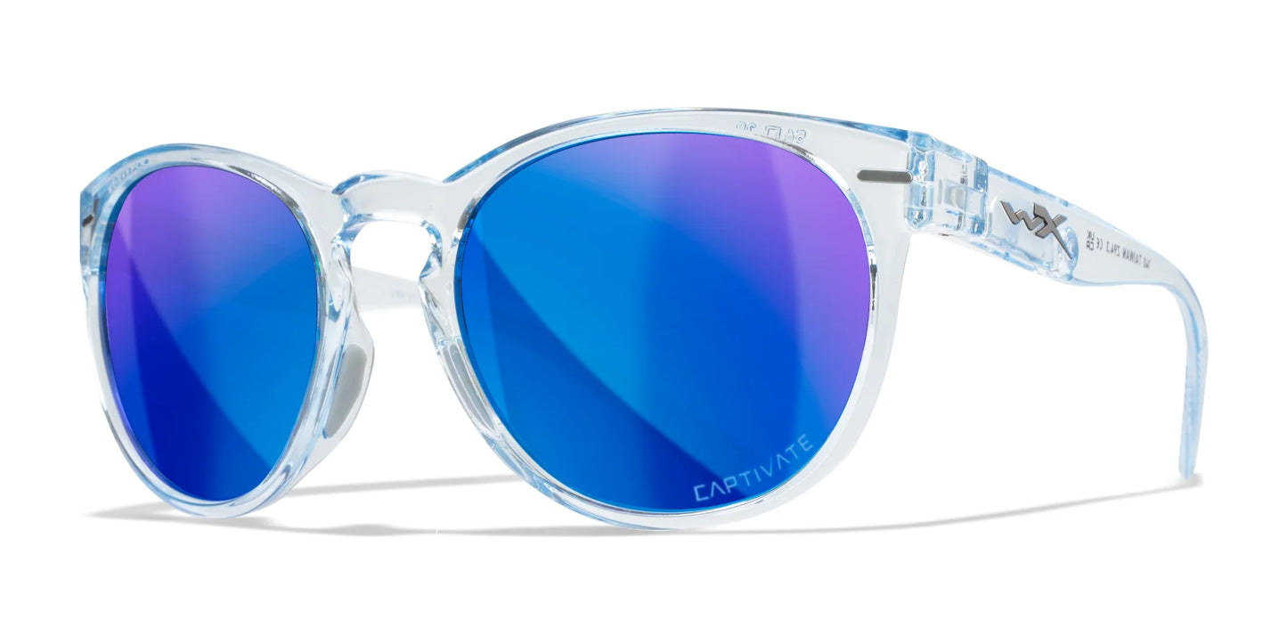 Wiley X COVERT Sunglasses Midnight Blue / CAPTIVATE™ Polarized Blue Mirror