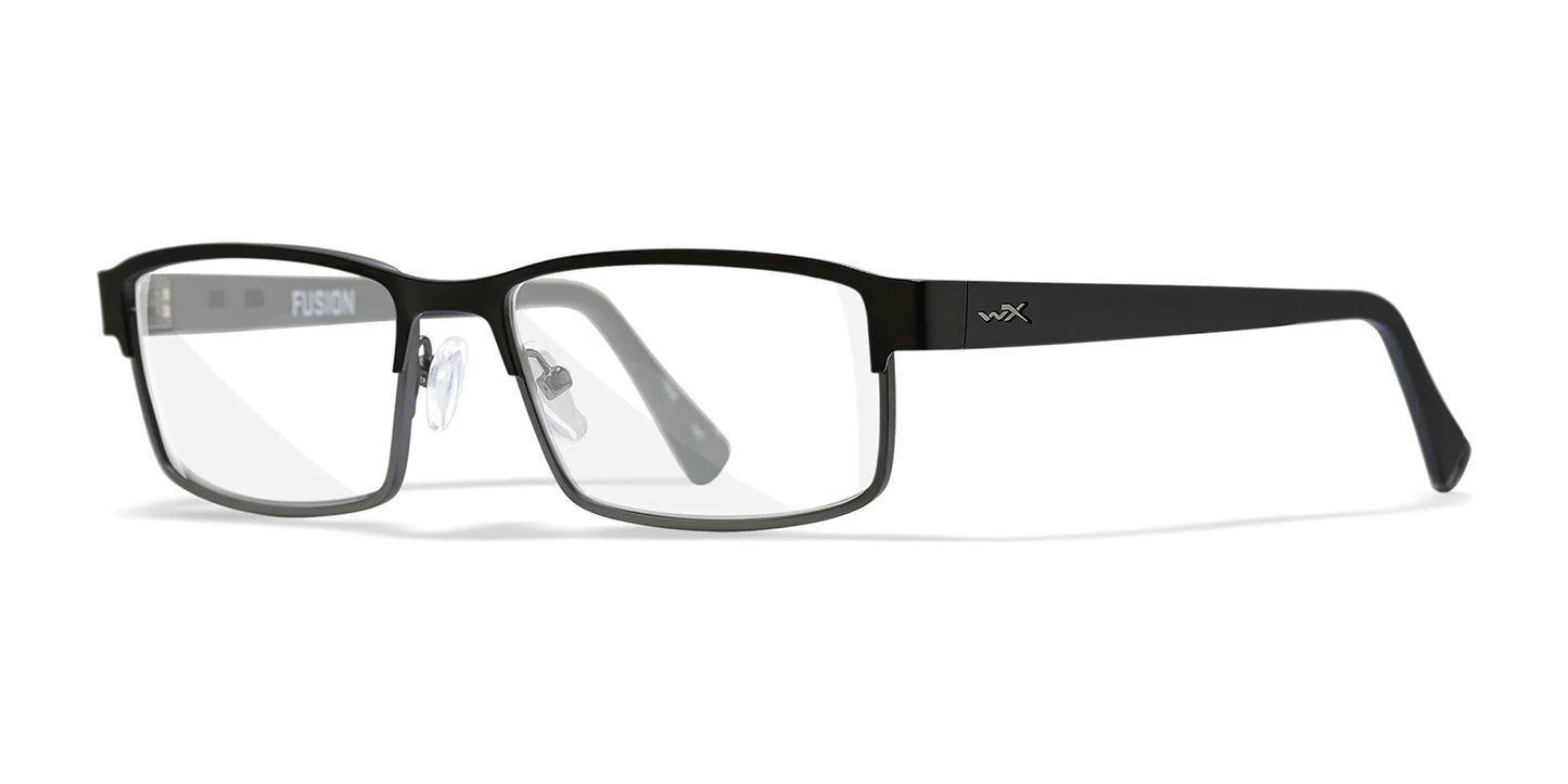 Wiley X FUSION Eyeglasses Matte Black with Gunmetal Temples
