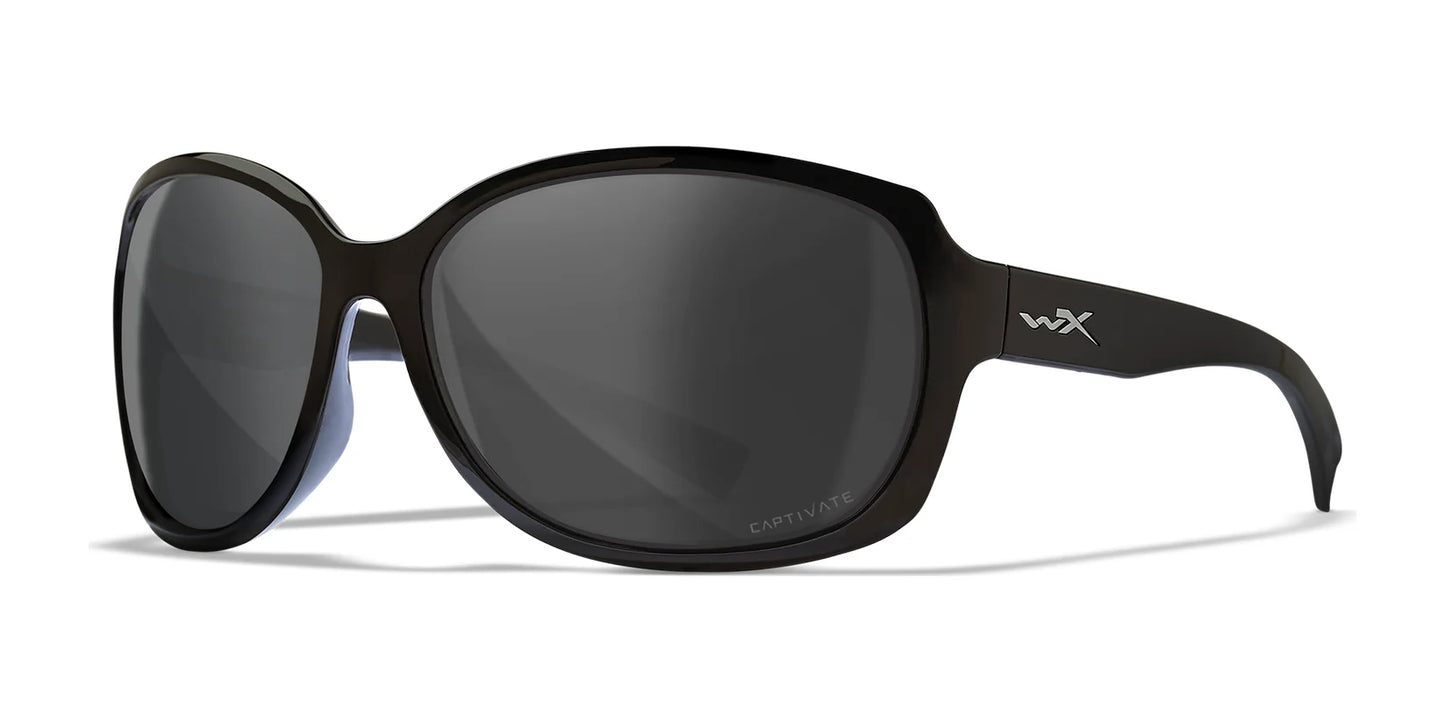 Wiley X MYSTIQUE Sunglasses Gloss Black / CAPTIVATE™ Polarized Grey