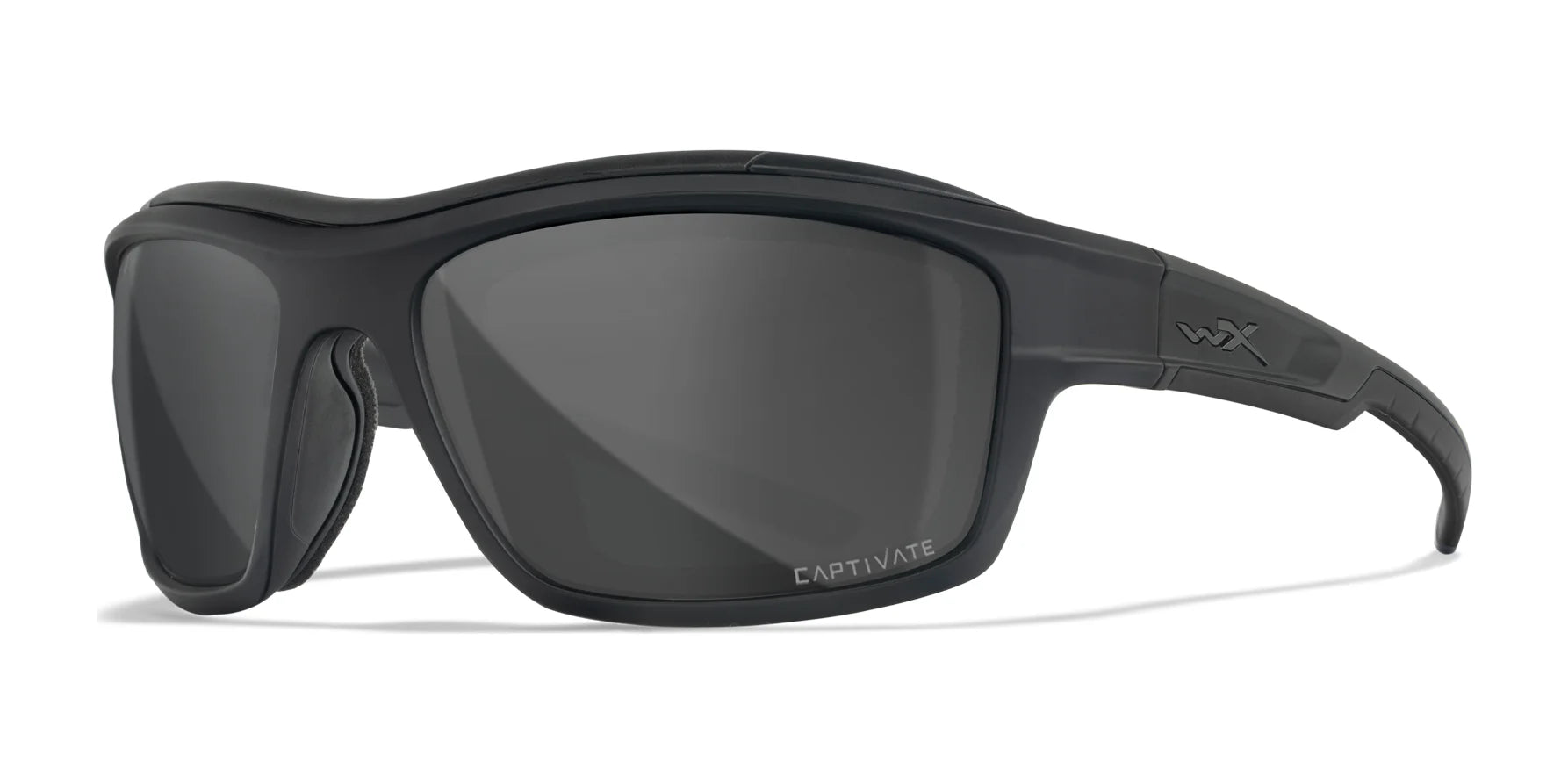 Wiley X OZONE Sunglasses Matte Black / CAPTIVATE™ Polarized Grey