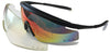 Wiley X PT-2 Shield Sunglasses / Black / Crimson Mirror / Clear