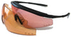 Wiley X PT-2 Shield Sunglasses / Black / Vermilion / Light Rust