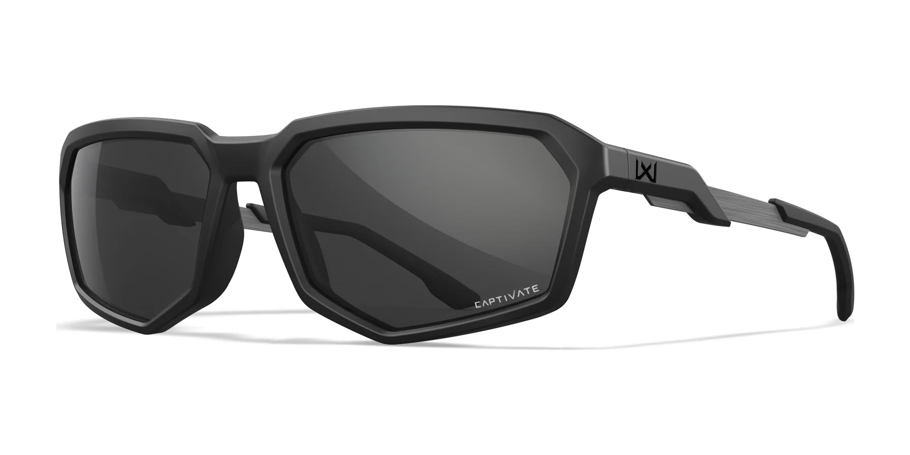 Wiley X RECON Sunglasses Matte Black / CAPTIVATE™ Grey