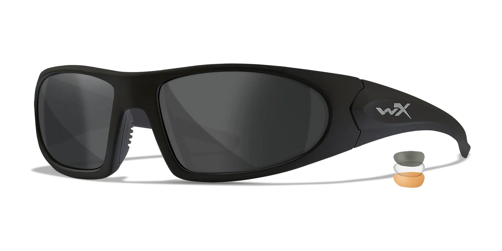 Wiley X ROMER 3 Safety Glasses Matte Black / Clear, Smoke Grey, Light Rust