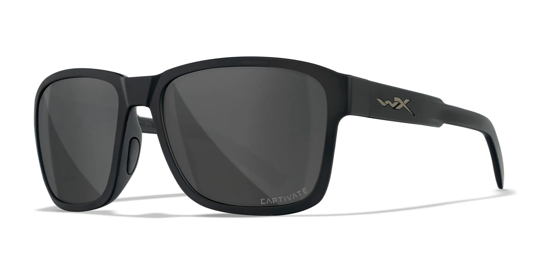 Wiley X TREK Sunglasses Matte Black / CAPTIVATE™ Polarized Grey