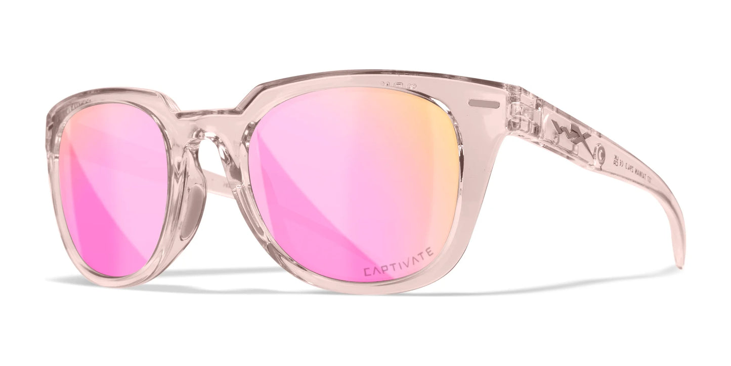 Wiley X ULTRA Sunglasses Crystal Blush / CAPTIVATE™ Polarized Rose Gold Mirror