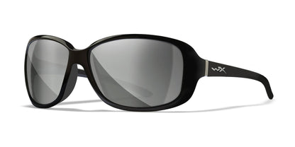 Wiley X AFFINITY Sunglasses Gloss Black / Grey Silver Flash