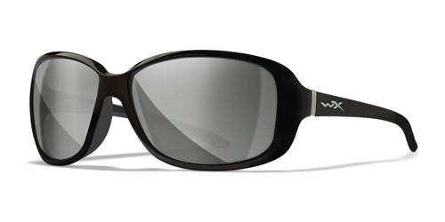 Wiley X AFFINITY Sunglasses / Size 61 / Gloss Black / CAPTIVATE™ Polarized Rose Gold Mirror