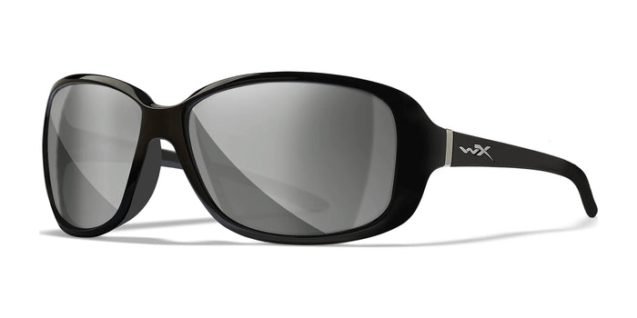 Wiley X AFFINITY Sunglasses | Size 61 / Gloss Black / CAPTIVATE™ Polarized Rose Gold Mirror