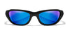 Wiley X AIRRAGE Safety Glasses | Size 61 / Gloss Black / CAPTIVATE™ Polarized Blue Mirror