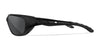 Wiley X AIRRAGE Safety Glasses | Size 61 / Gloss Black / CAPTIVATE™ Polarized Blue Mirror