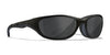 Wiley X AIRRAGE Safety Glasses | Size 61 / Gloss Black / CAPTIVATE™ Polarized Blue Mirror