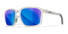 Wiley X ALFA Sunglasses | Size 56 / Gloss Clear Crystal / CAPTIVATE™ Polarized Blue Mirror