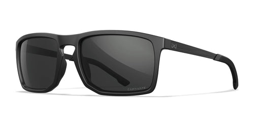 Wiley X AXE Sunglasses / Size 56 / Matte Black / CAPTIVATE™ Polarized Grey
