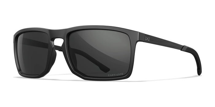 Wiley X AXE Sunglasses | Size 56 / Matte Black / CAPTIVATE™ Polarized Grey